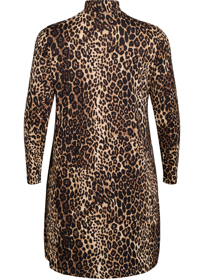 FLASH - Jurk met lange mouwen en col, Zwart, Packshot image number 1