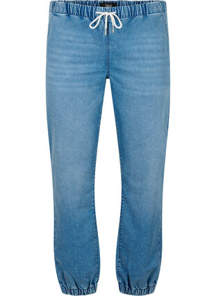 ZizziDenim joggers met zakken, Light Blue Denim, Packshot image number 0