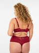 Hipster string in microvezel met kanten details, Donker Bordeaux, Model image number 1
