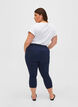 Nauwsluitende capri broek in viscosemix, Blauw, Model image number 1