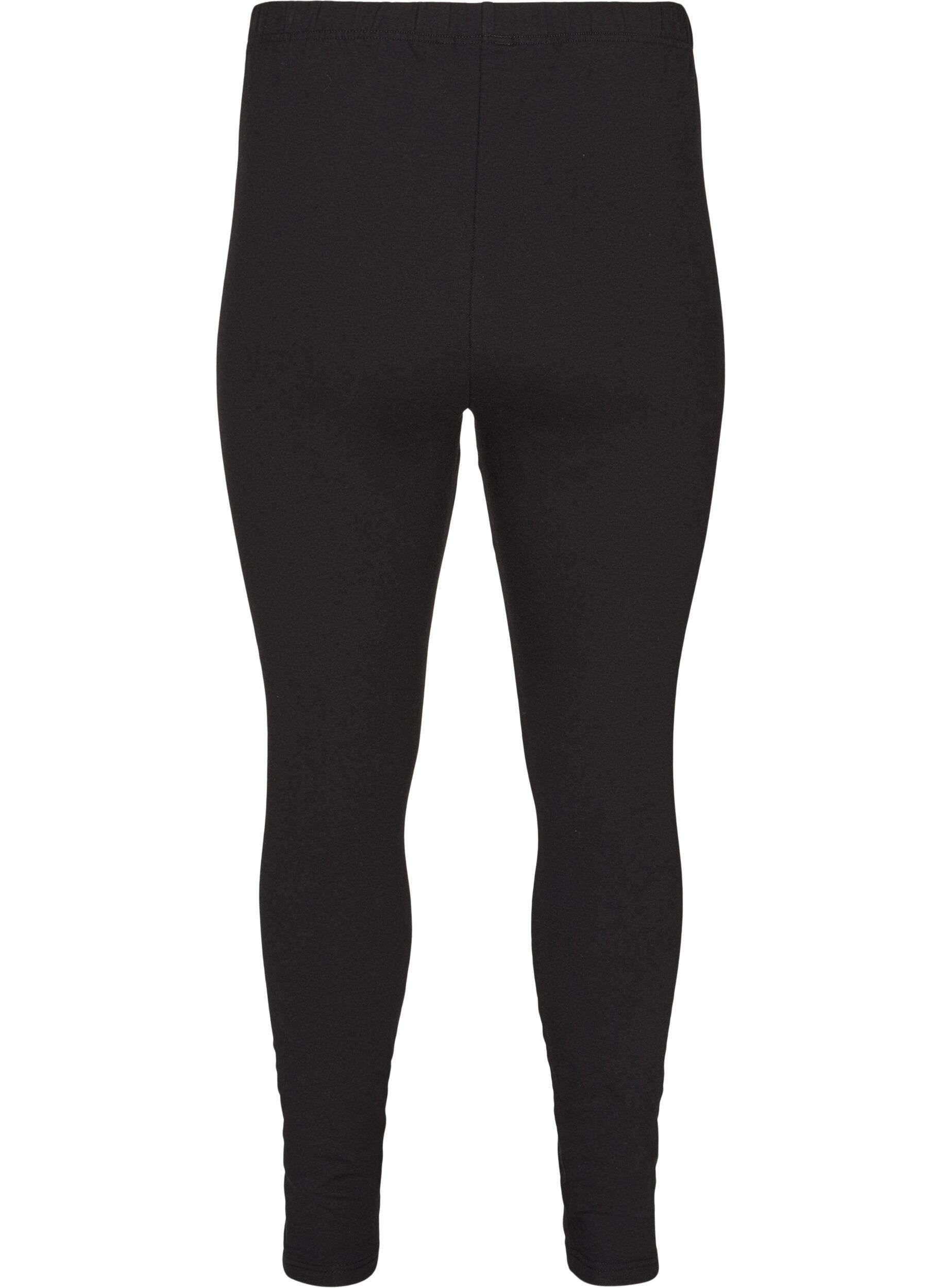 ZizziKatoenen legging met voering, Zwart, Packshot image number 1