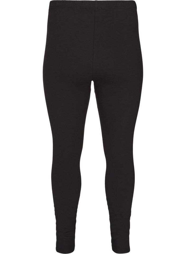 Katoenen legging met voering, Zwart, Packshot image number 1