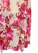 Bloemenprint chiffon jurk met ruches en een V-hals, Roze, Packshot image number 3