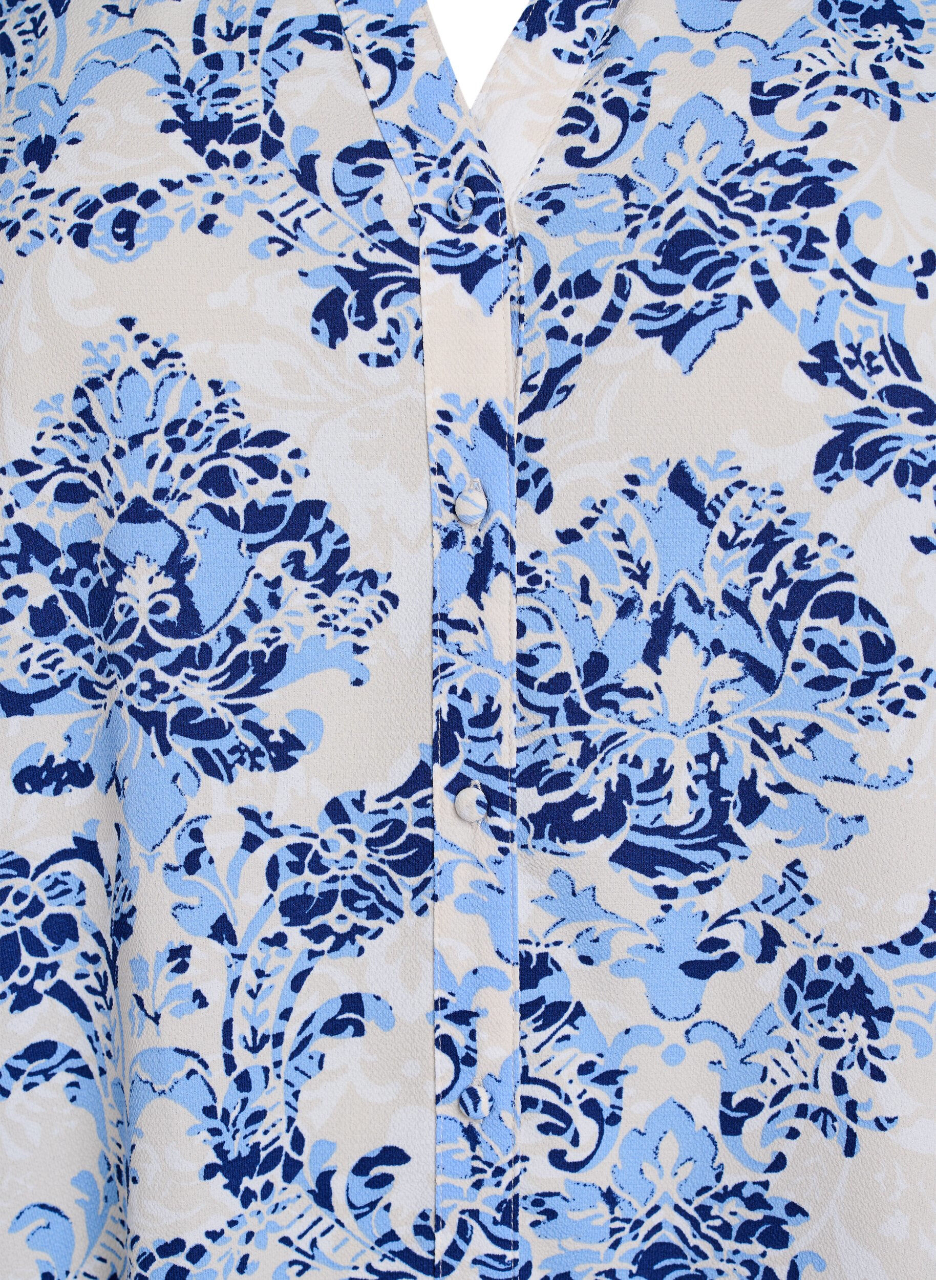 ZizziA-lijn midi-jurk met korte mouwen, Beige, Packshot image number 2