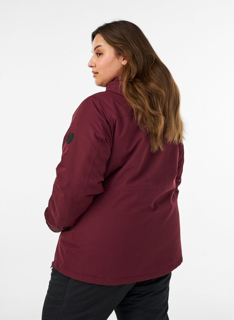 Functionele ski-anorak met capuchon, Rood, Model image number 2