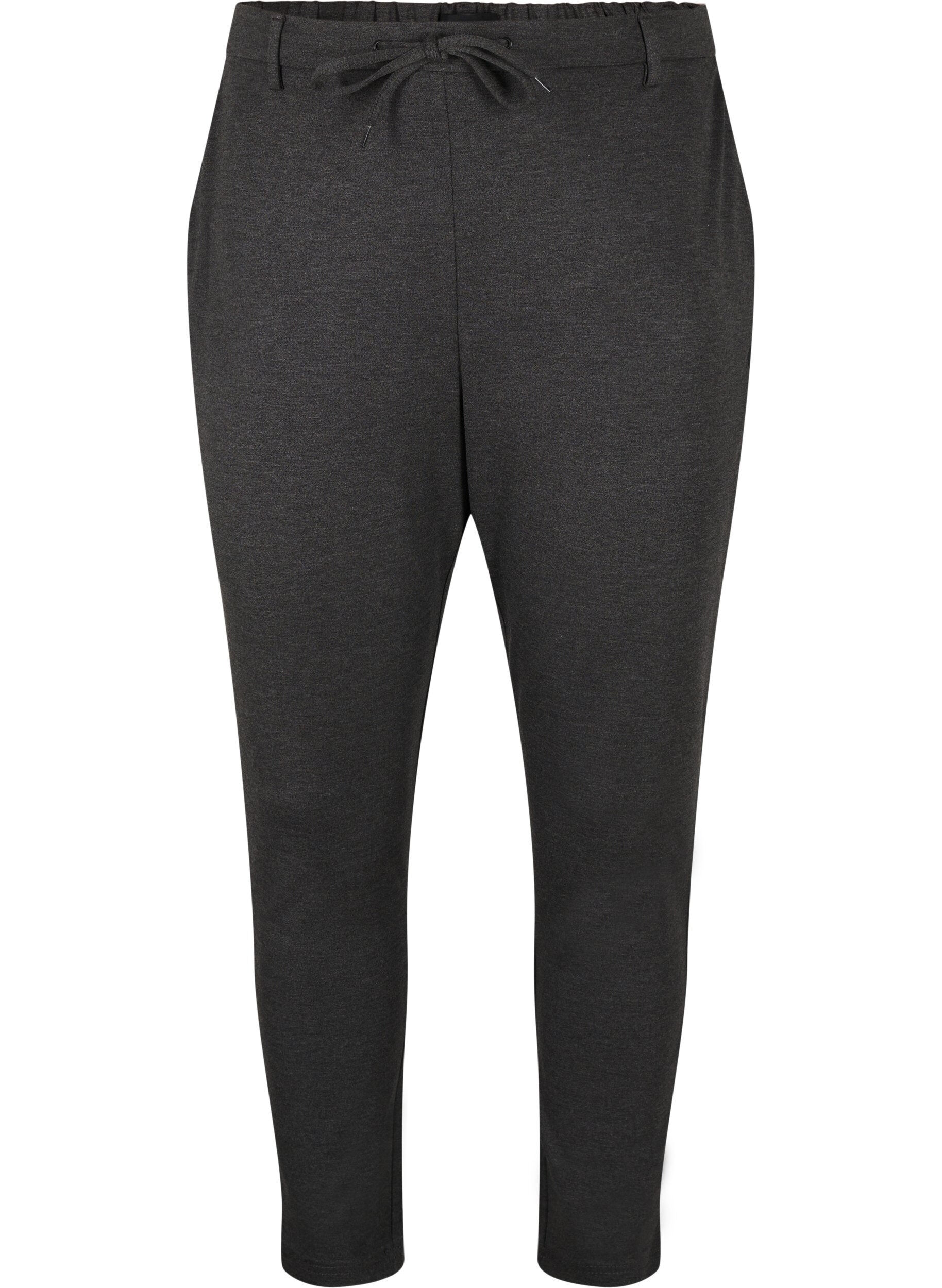 ZizziCropped Maddison broek, Grijs, Packshot image number 0