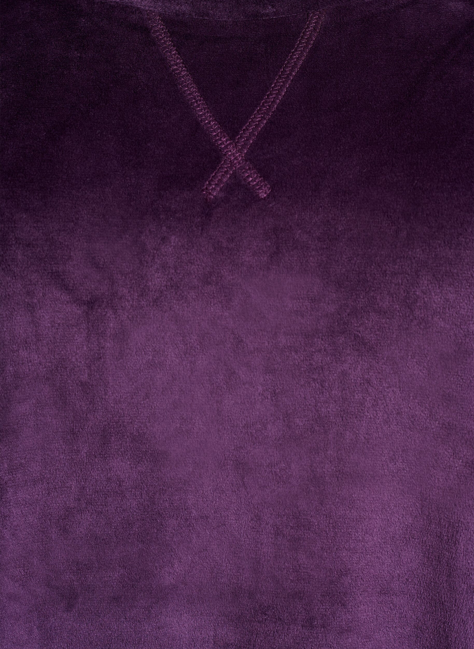 ZizziVelour blouse met raglanmouwen, Paars, Packshot image number 2