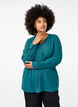 FLASH - Streepjes overhemdblouse, Groen, Model image number 0