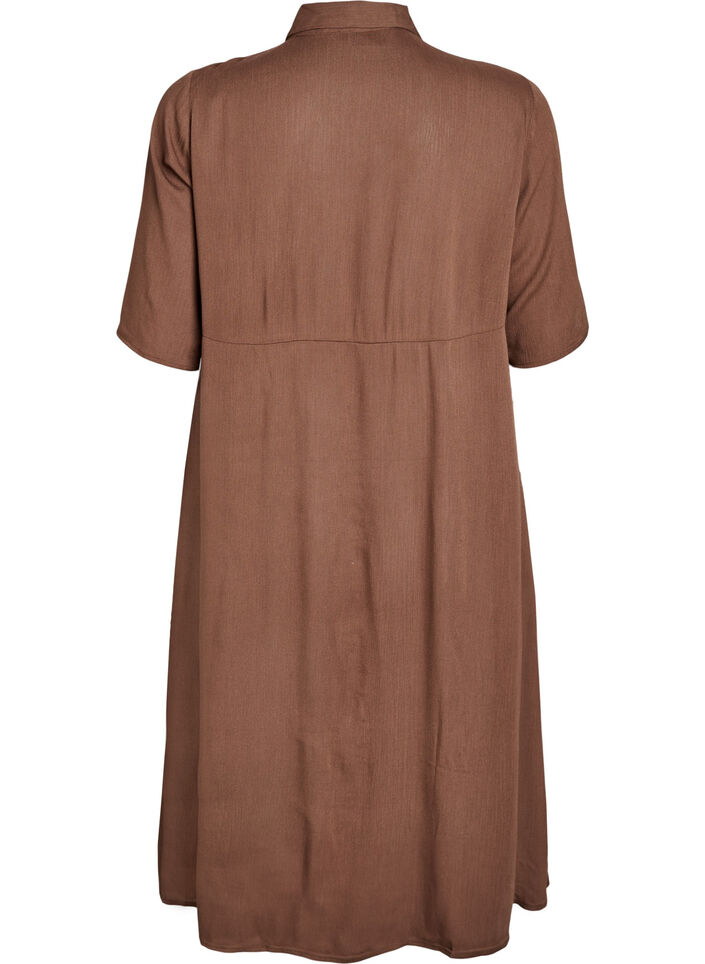 Midi shirtjurk met korte mouwen, Rain Drum, Packshot image number 1