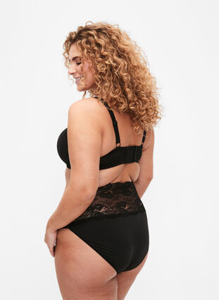 ZizziVoorgevormde beugelbeha van kant, Black, Model image number 1