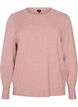 Gebreide blouse met ronde hals, Roze, Packshot image number 0