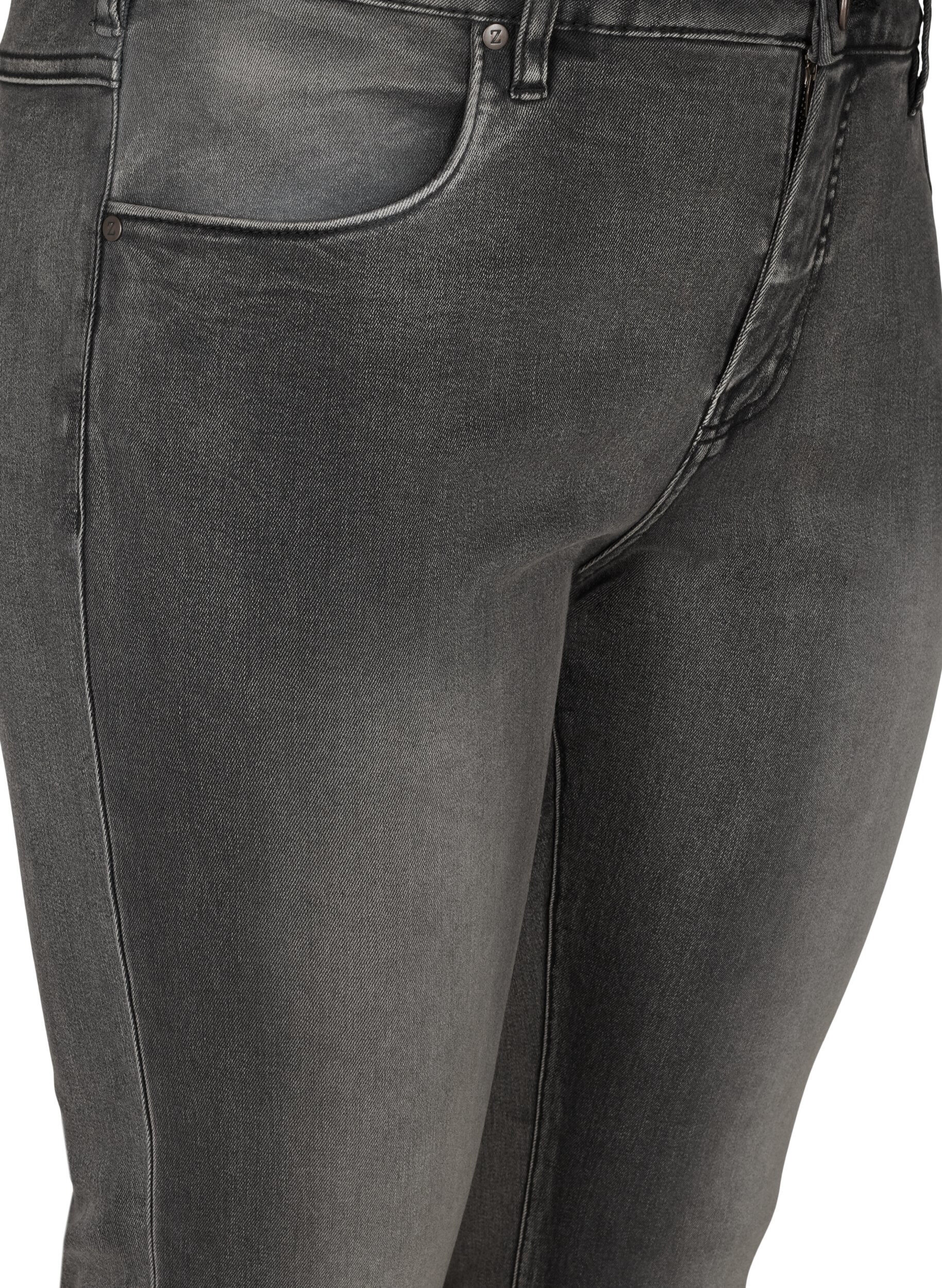 ZizziSlim fit Emily jeans met normale taille, Grijs, Packshot image number 2