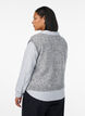 Gebreid vest met patroon en decoratieve knopen, Grijs, Model image number 2