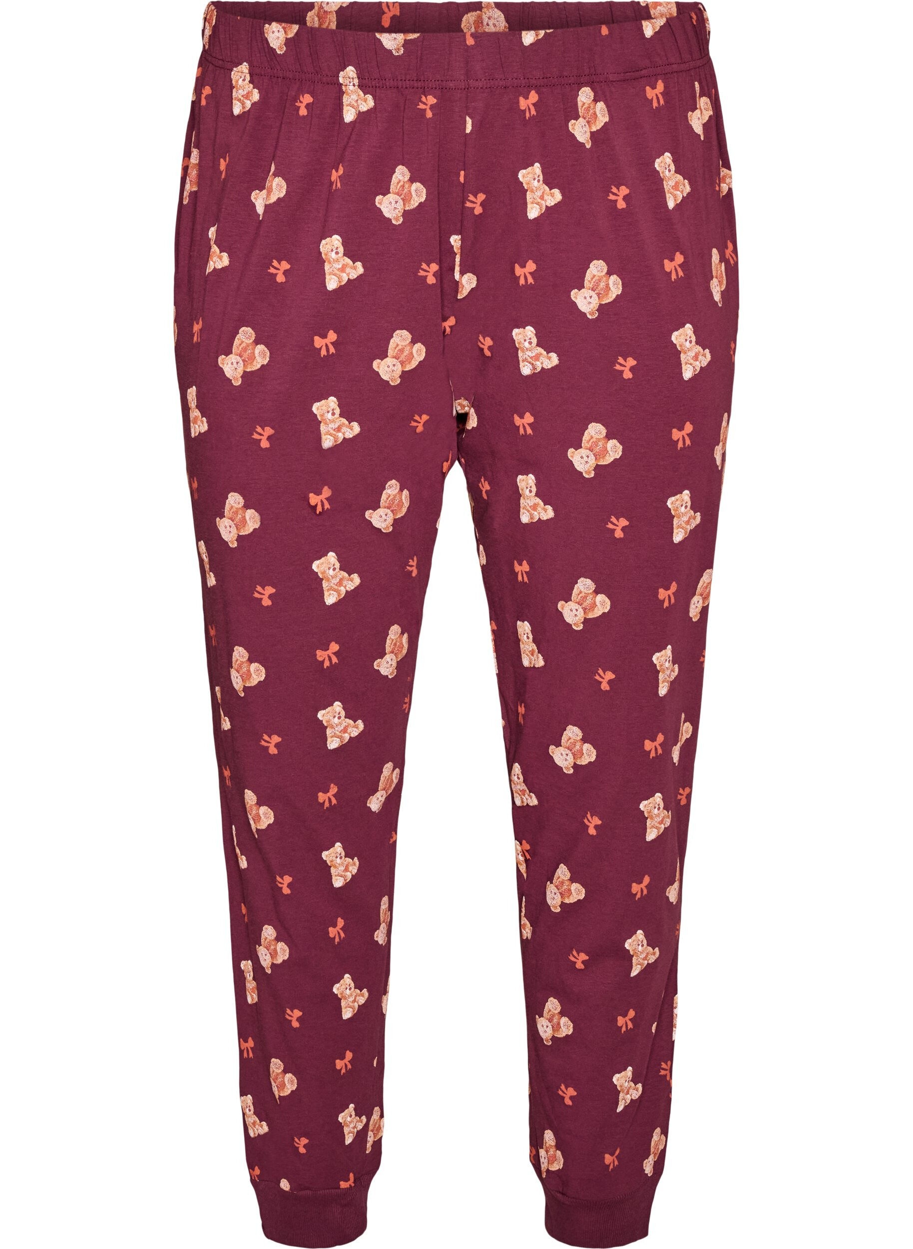 ZizziBedrukte pyjamabroek, Rood, Packshot image number 0