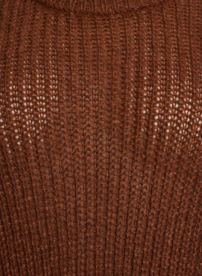 Gebreide blouse met franjes aan de achterkant, Tiramisu, Packshot
