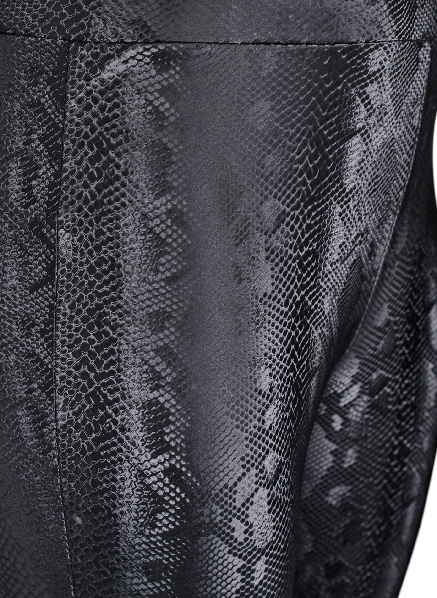 ZizziLeggings in imitatieleer met dierenpatroon, Zwart, Packshot image number 2