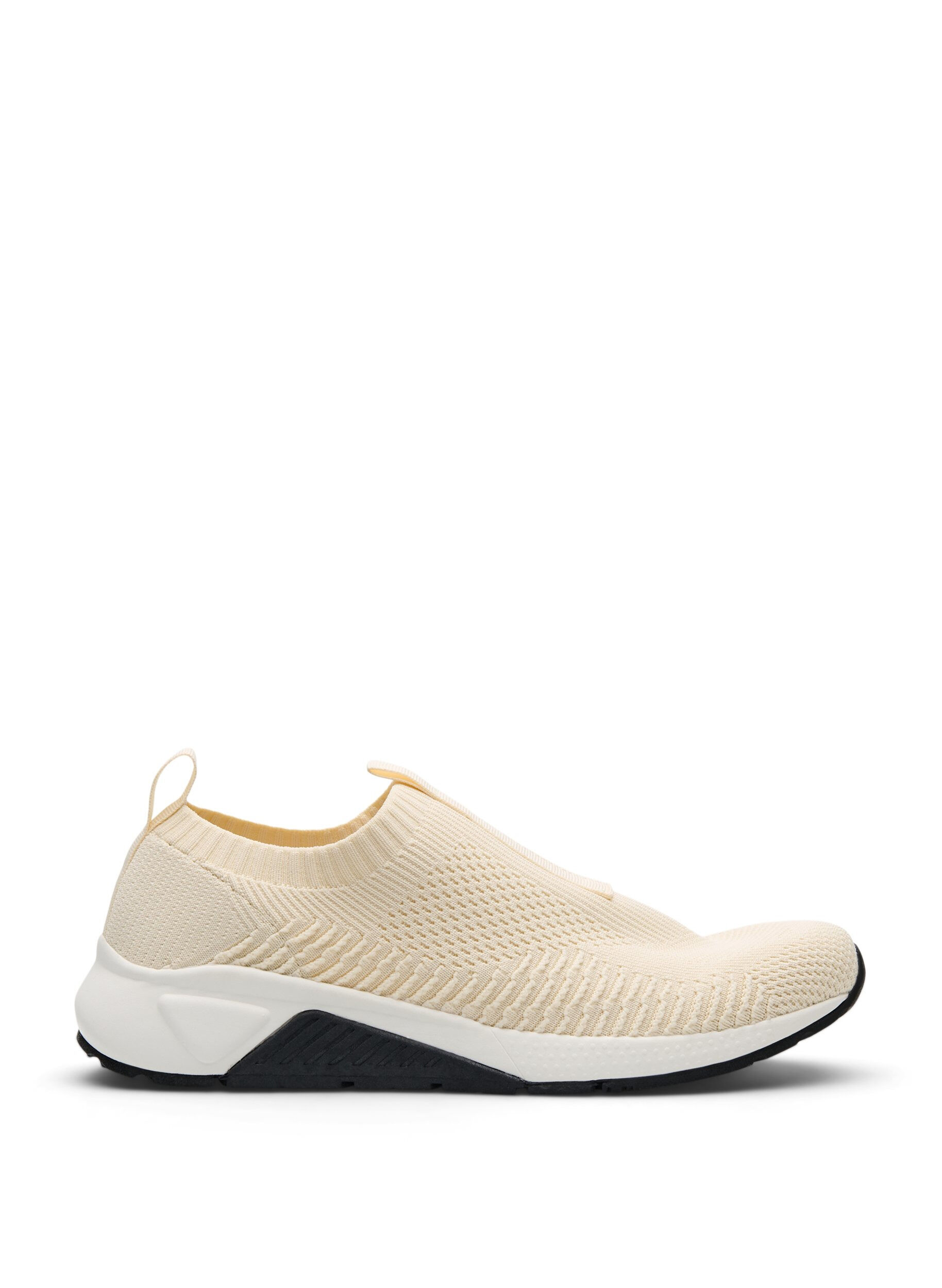 ZizziSneakers van stretchy breimateriaal, Beige, Packshot image number 0