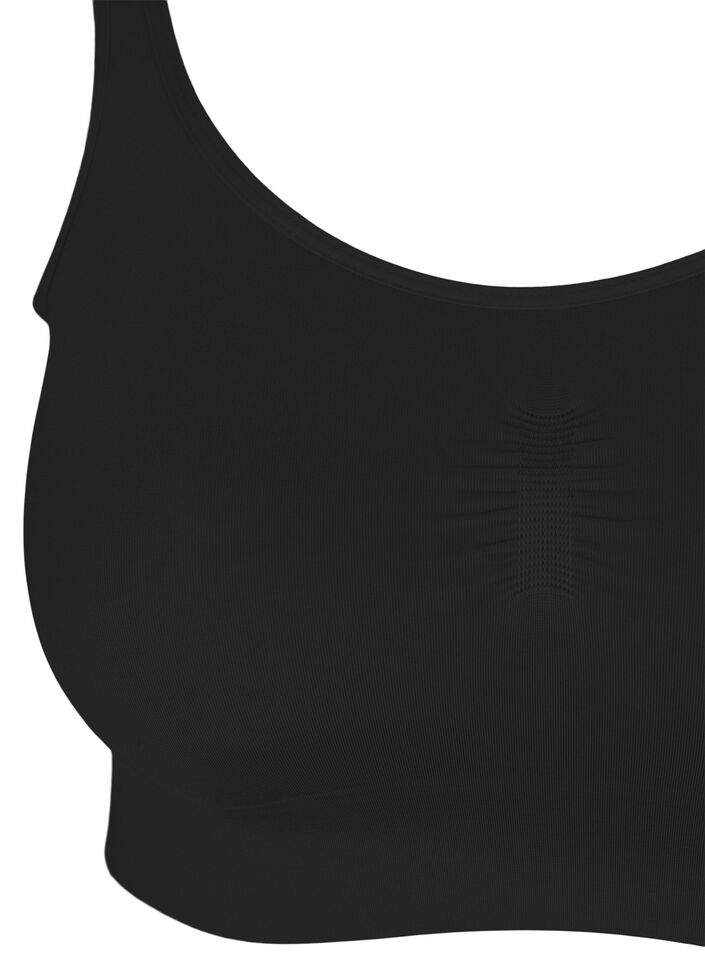 Zachte bh zonder vulling, Zwart, Packshot image number 2