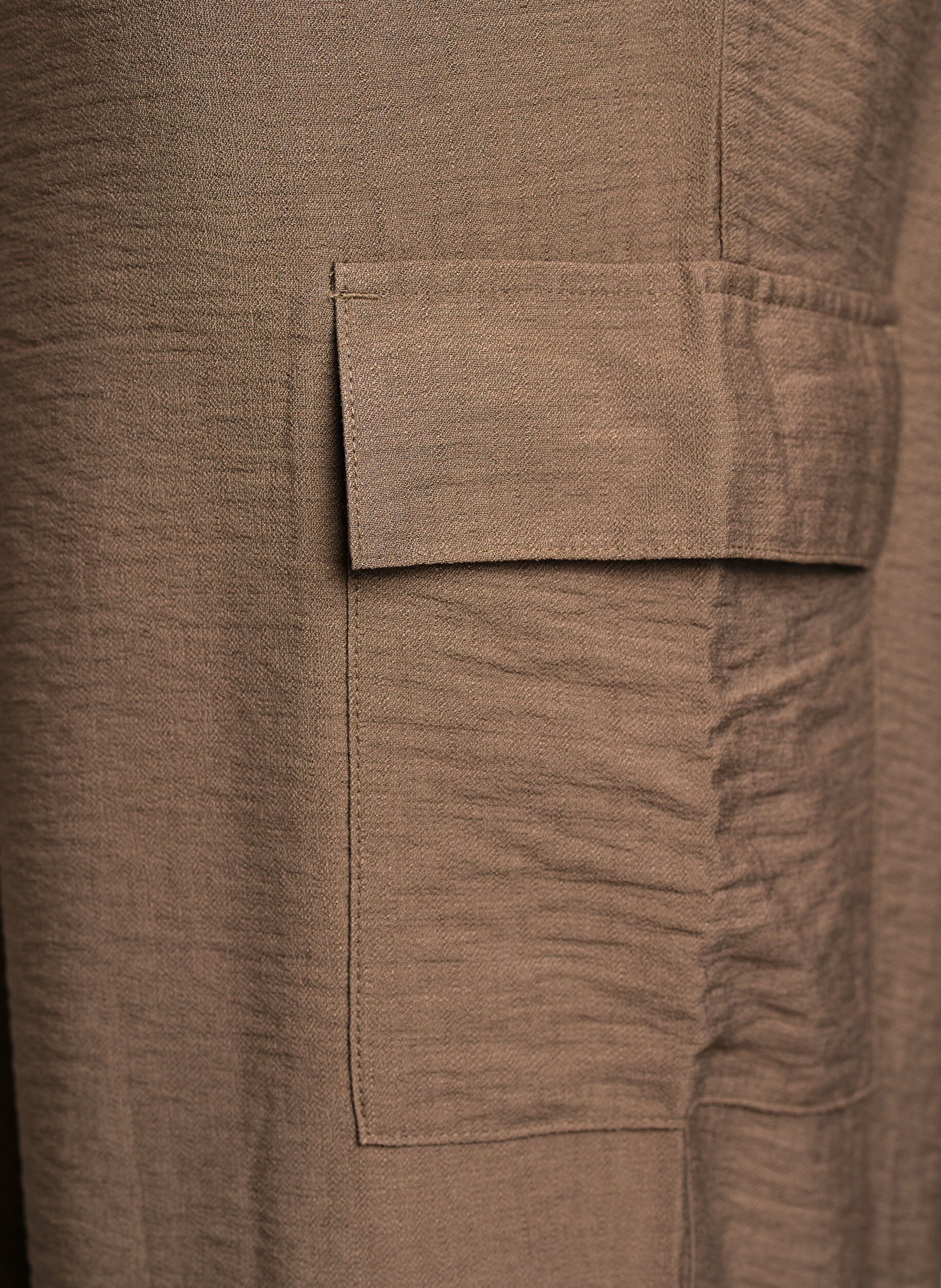 ZizziCargo broek met hoge taille, Beige, Packshot image number 3