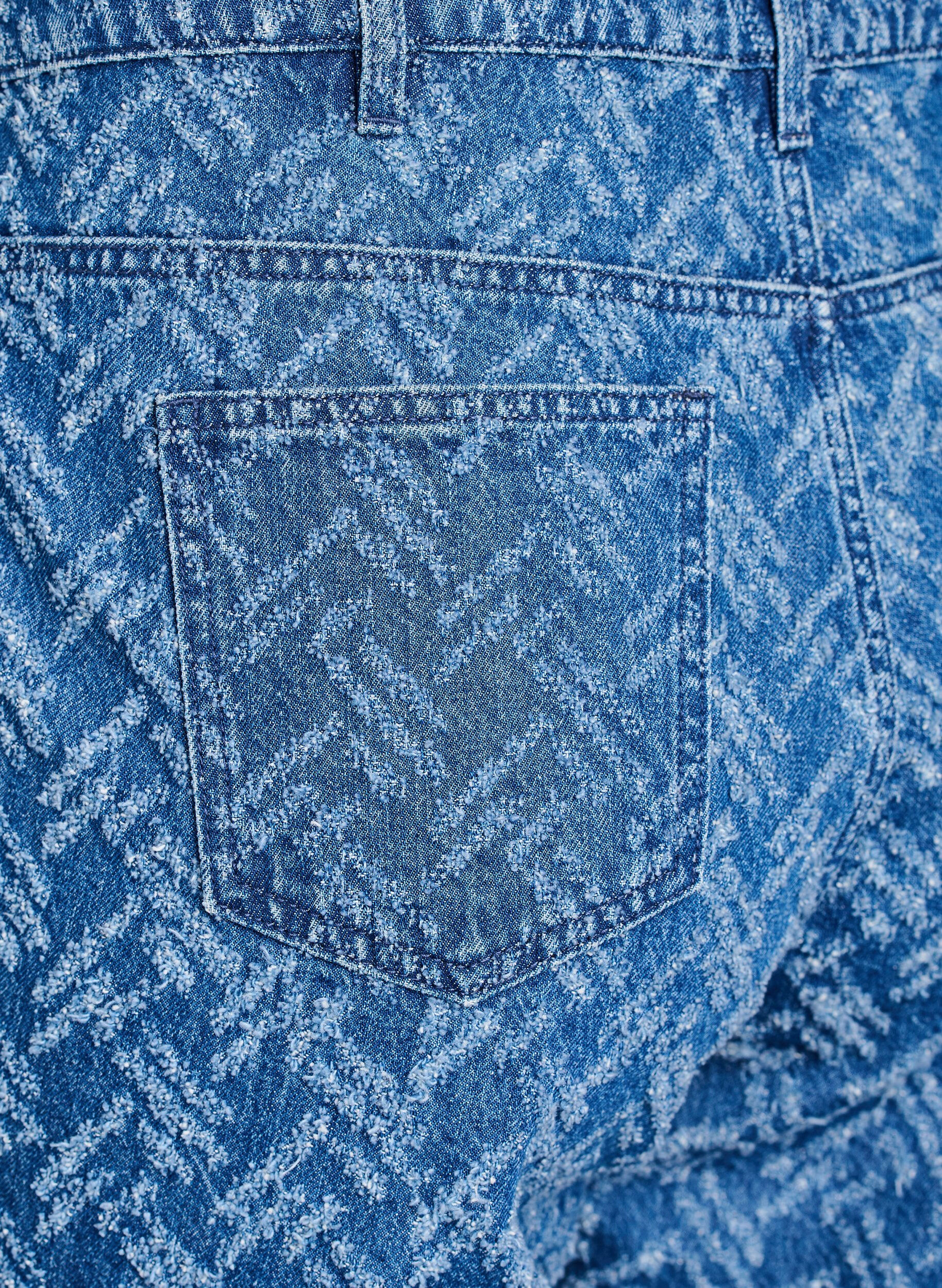 ZizziMille jeans met gestructureerd patroon, Blauw, Packshot image number 3