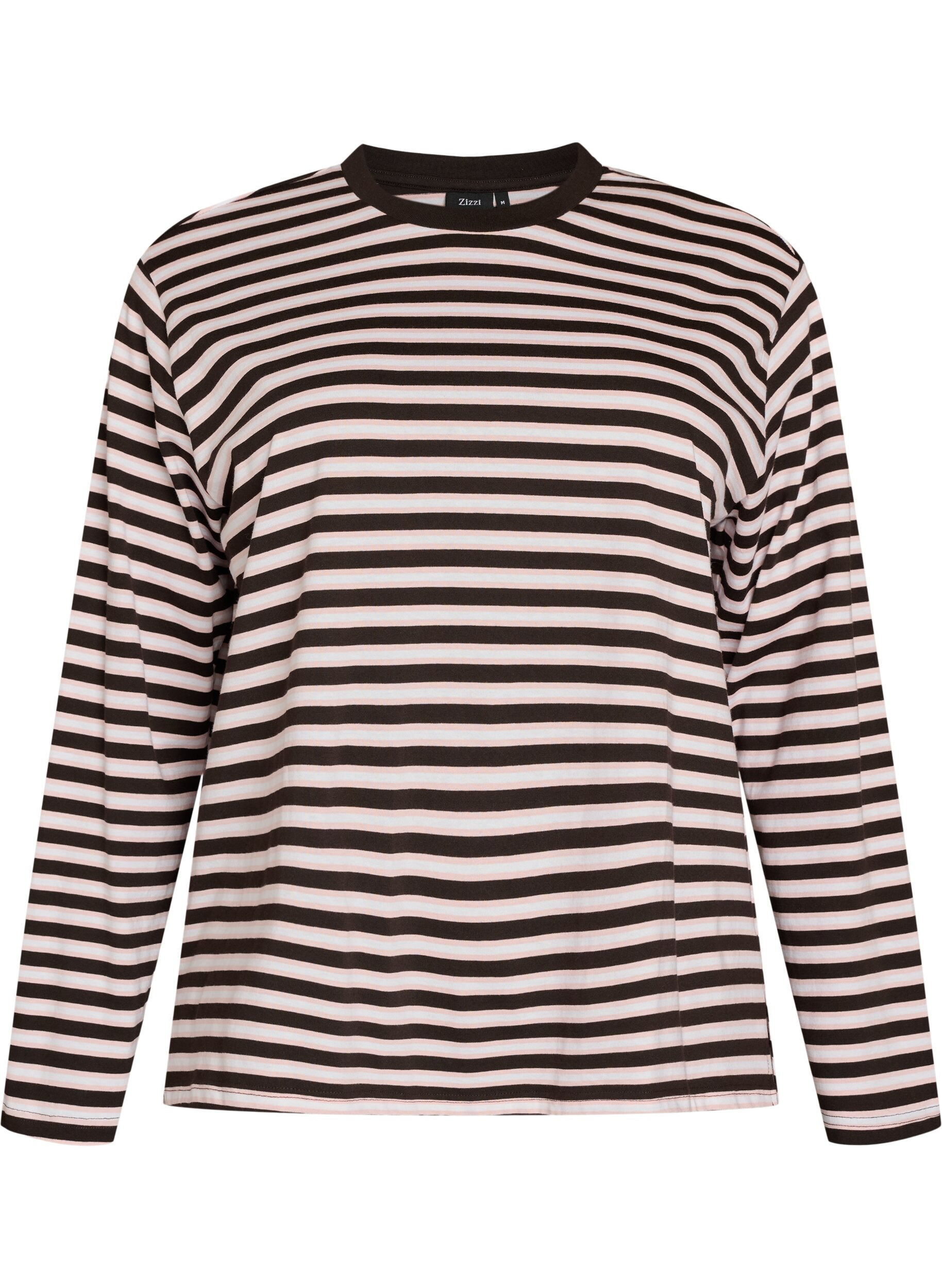 ZizziBasic T-shirt met lange mouwen, Roze, Packshot image number 0