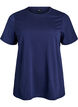 Basic katoenen T-shirt met ronde hals, Blauw, Packshot image number 0