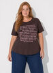 T-shirt met motief, Bruin, Model image number 0