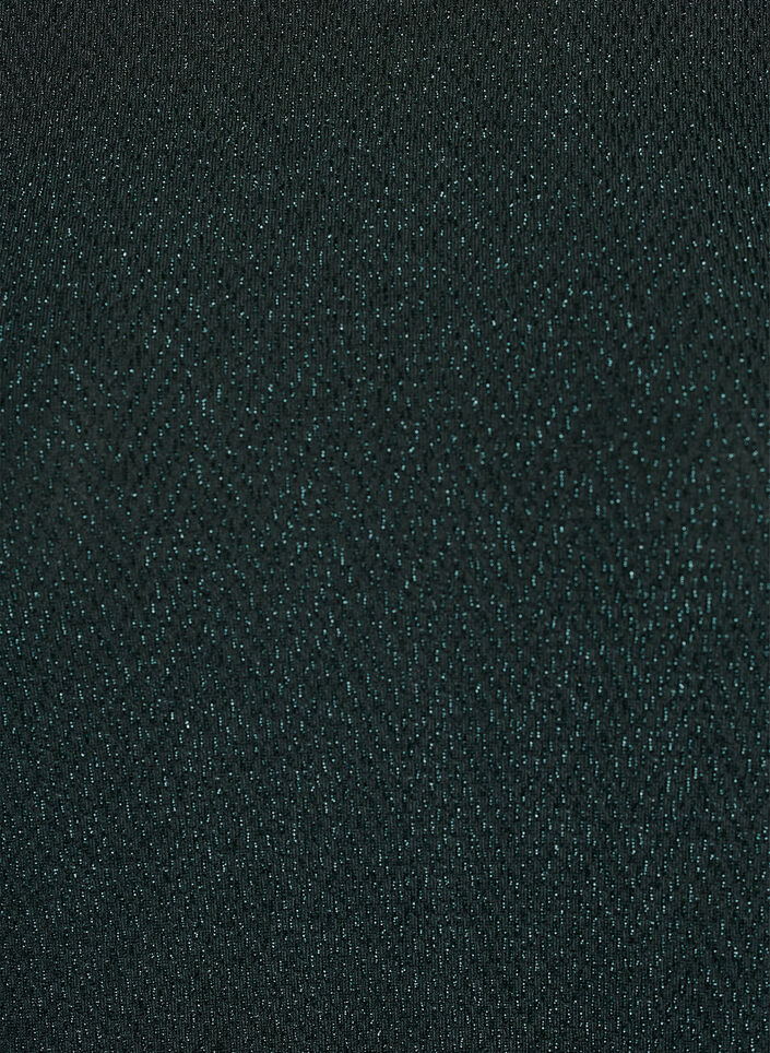 Blouse met glitterpatroon en 3/4 mouwen, Groen, Packshot image number 2