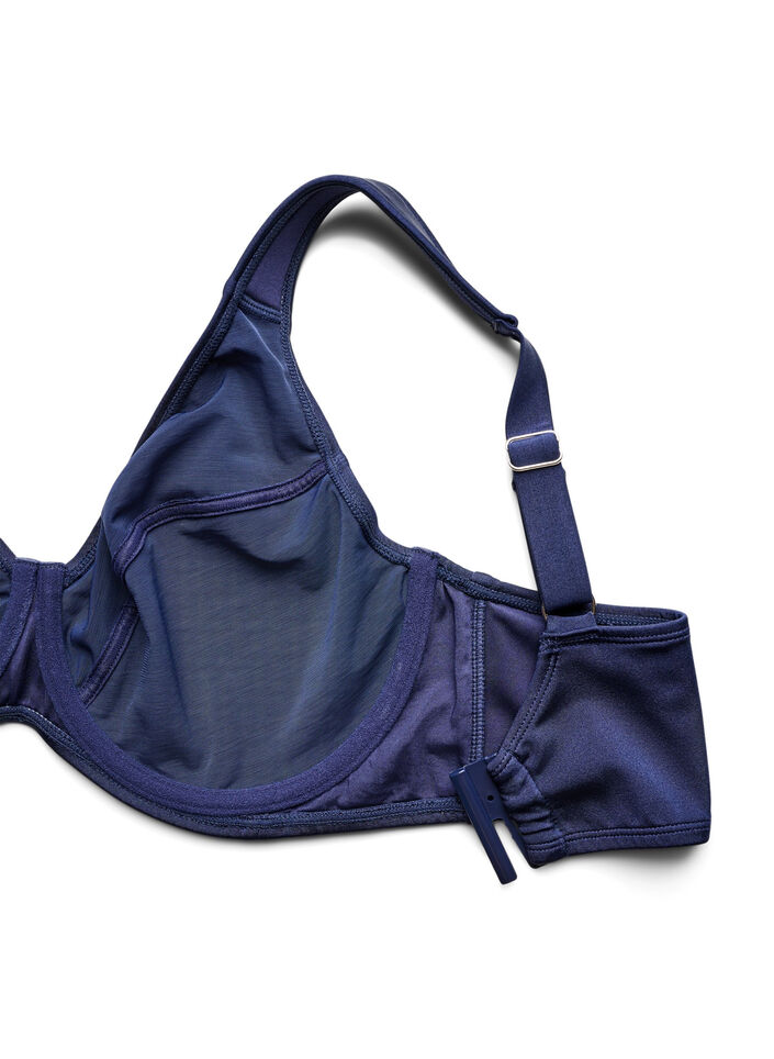 Volledig dekkende bikinitop met beugel, Blauw, Packshot image number 3