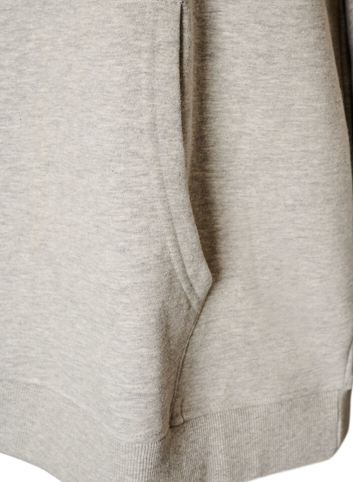 Hoodie met geborduurd motief, Grijs, Packshot image number 3