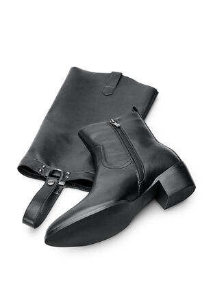 ZizziWide fit - Lange laars met afneembare schacht, Black, Packshot image number 4
