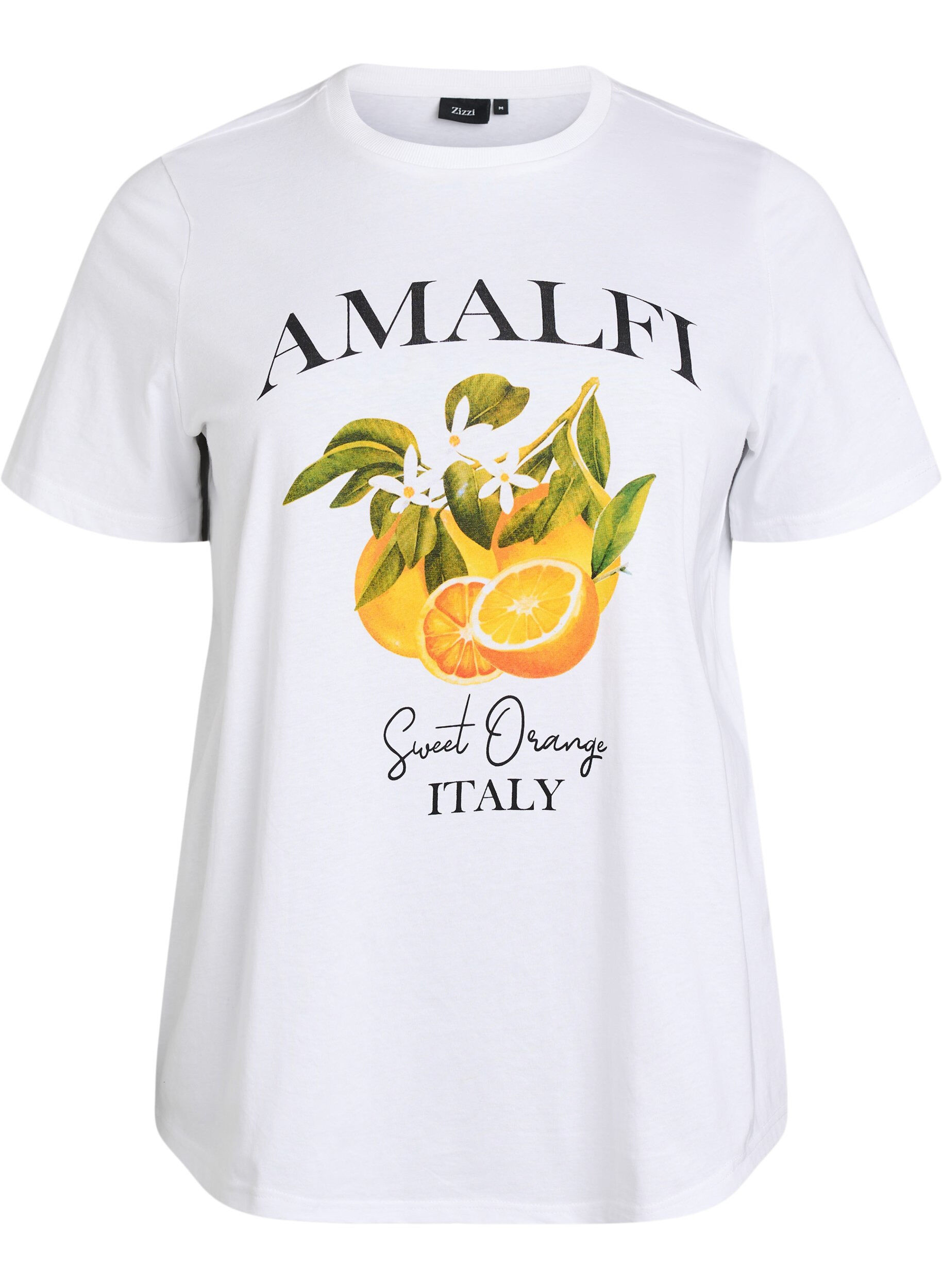 T-shirt en coton bio avec imprim&eacute; agrumes