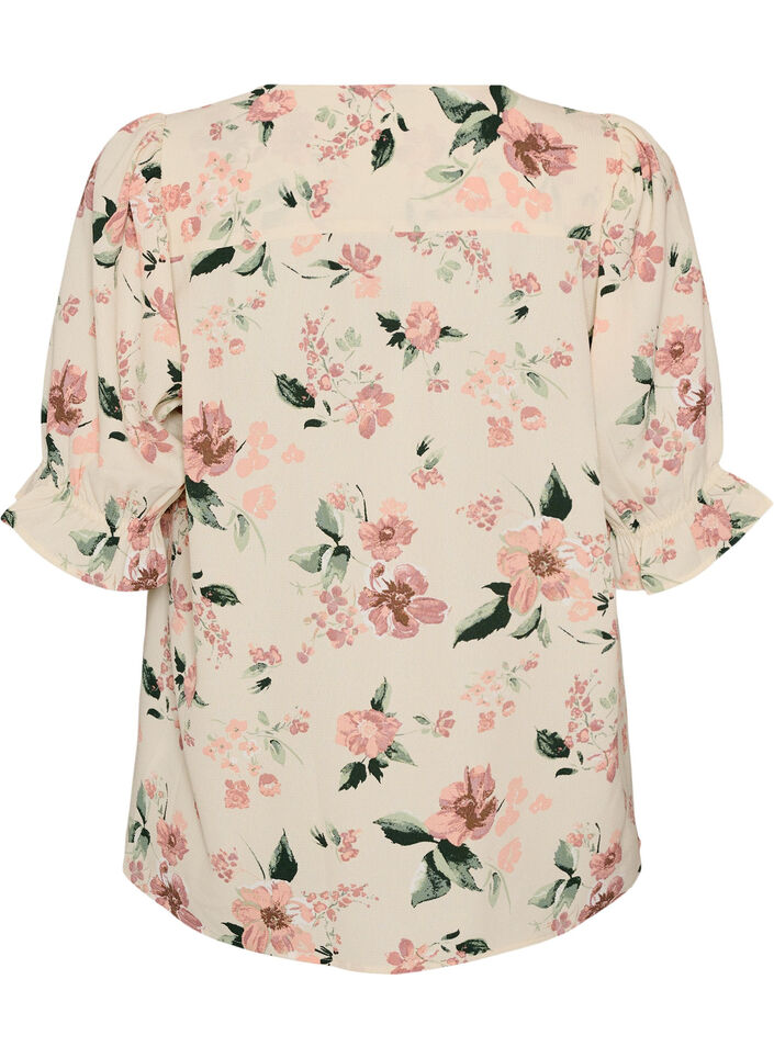 Shirtblouse met 1/2 mouwen, Rood, Packshot image number 1