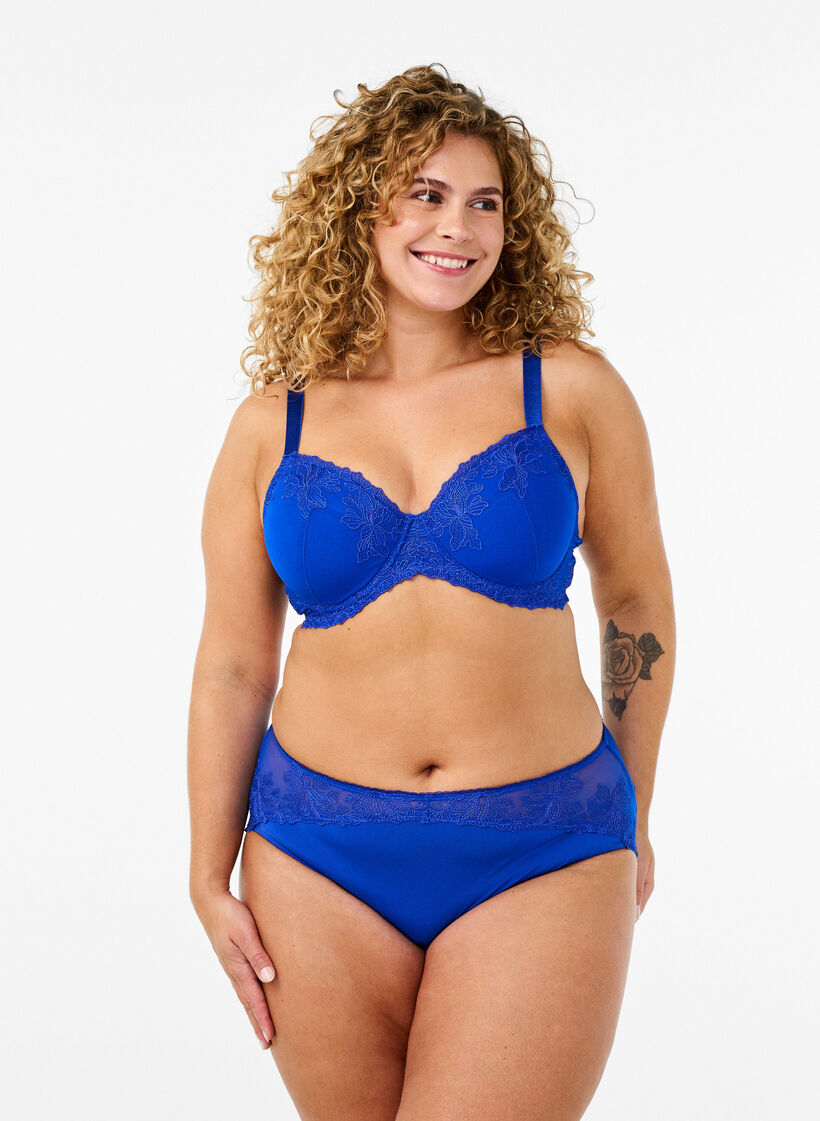 Microfiber panties met bloemenkant, Surf the web, Model