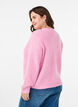 V-hals cardigan van breisel, Roze, Model image number 2