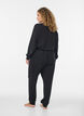 Jerseybroek met hoge taille en zakken, Zwart, Model image number 1