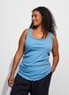 Top met kant, Blauw, Model image number 3