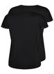 2-pack T-shirts met korte mouwen, Zwart, Packshot image number 1