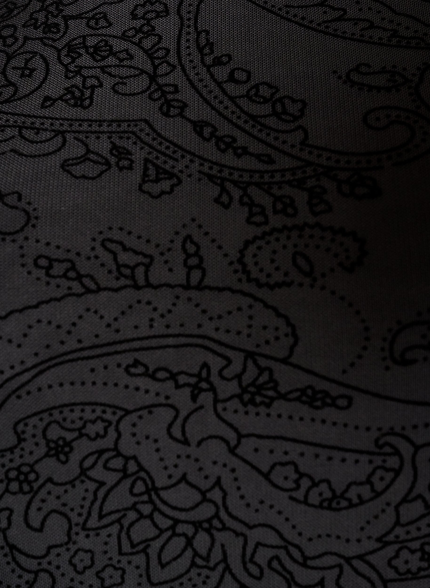 ZizziMesh blouse met paisleyprint en asymmetrische zoom, Zwart, Packshot image number 2