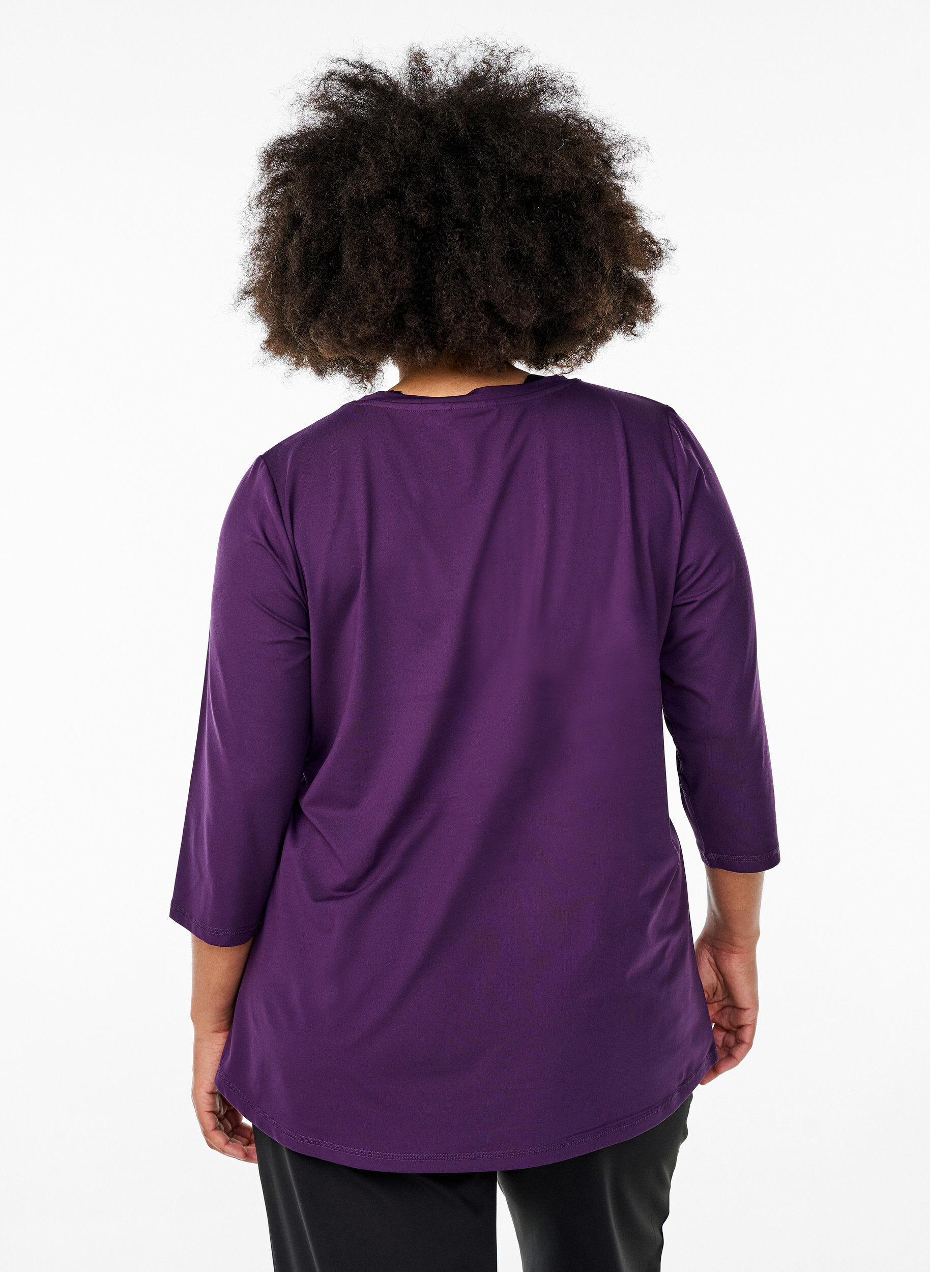 ZizziTraining blouse met 3/4 mouwen, Paars, Model image number 2