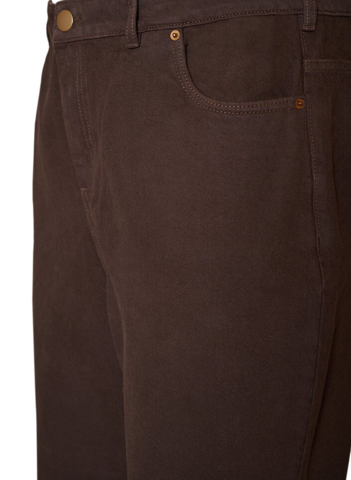 Kiana straight-fit jeans in kleur, Bruin, Packshot