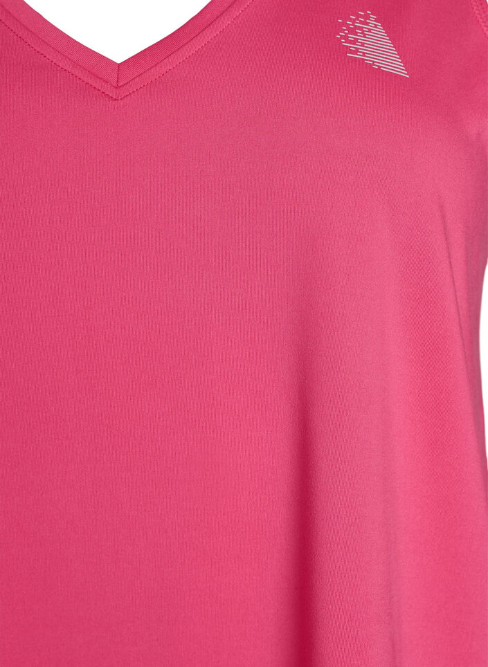 Sporttop met V-hals, Roze, Packshot image number 2