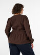Blouse met smock en lange mouwen, Bruin, Model image number 2