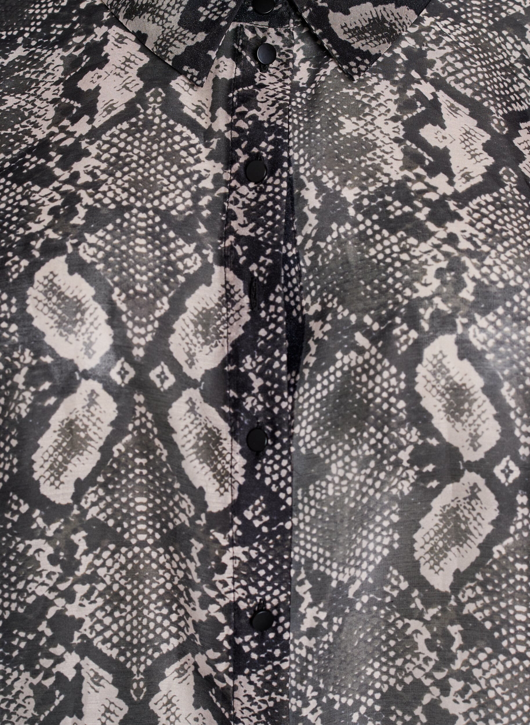 ZizziBlouse met lange mouwen en slangenprint, Grijs, Packshot image number 2