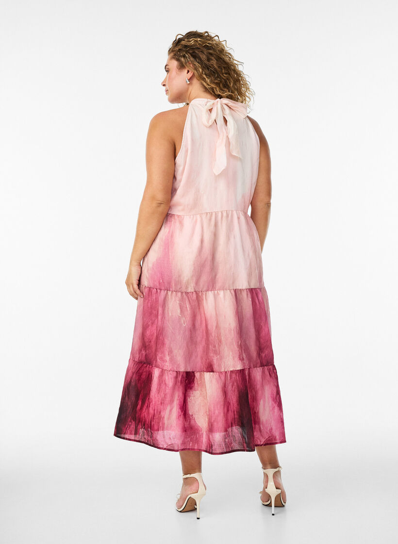 Robe midi dos nu, Rose, Model image number 1