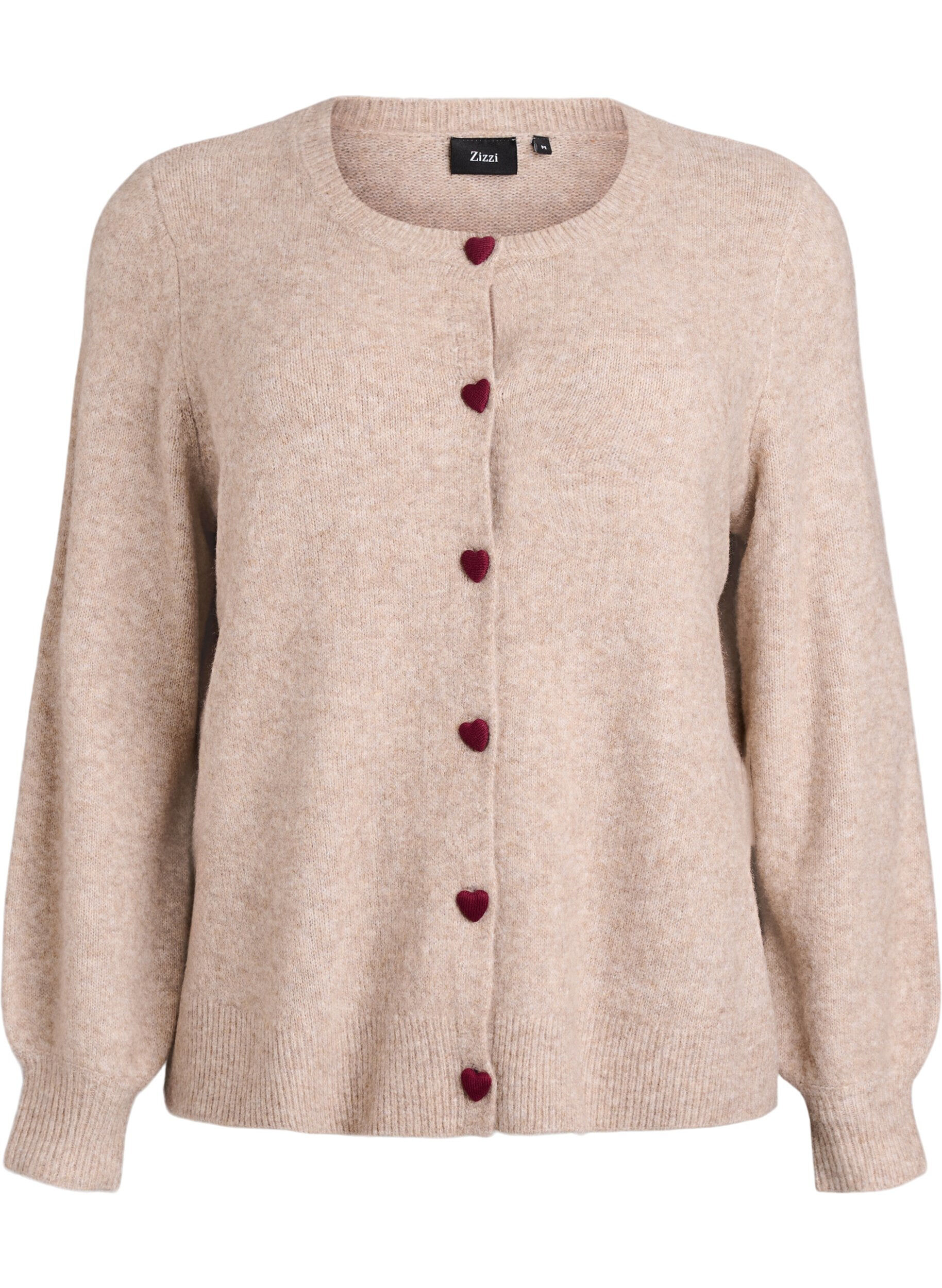 Cardigan met hartvormige knopen