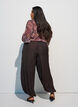 Ballonbroek met structuur en elastische taille, Bruin, Model image number 1