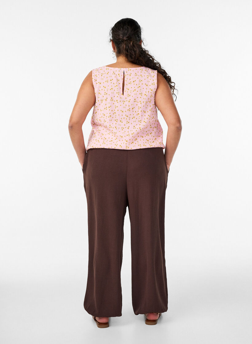 Ballonbroek met hoge taille, Bruin, Model image number 1