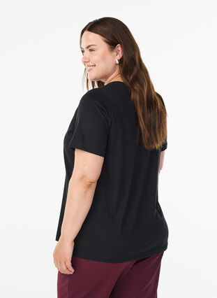 ZizziFLASH - T-shirt met print, Black Soul, Model image number 2