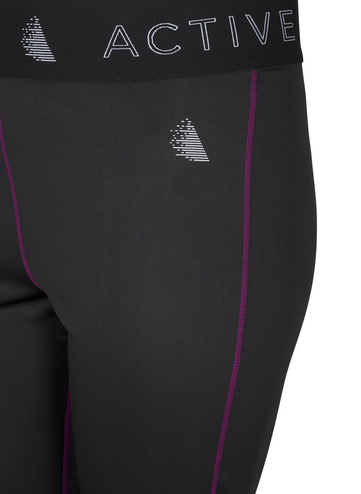 Baselayer broek met contrastdetails, Black w. Charisma, Packshot